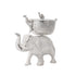 Handcrafted German Silver Elephant Bowl with Lid - Traditional Indian Dry Fruit Bowl for Home Decor & Gifting
